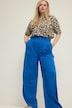 Pantaloni a vita alta con taglio della gamba ampio e cintura parzialmente elastica