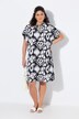 Robe oversize à col tunisien et manches courtes