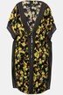 Kaftan, citroner, kant, V-udskæring, korte ærmer
