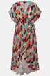 Kaftan, vlekkenmotief, strikbandje, korte mouwen