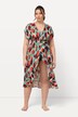 Kaftan, vlekkenmotief, strikbandje, korte mouwen