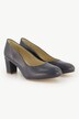 Leder-pumps, bølgesnit, bredde H