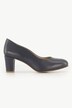 Leder-pumps, bølgesnit, bredde H