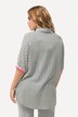 Chemisier oversize en lin mélangé, col chemise et manches courtes