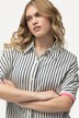 Chemisier oversize en lin mélangé, col chemise et manches courtes