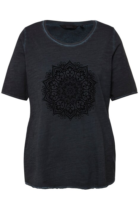 Tričko, vločkový potisk mandala, Classic, kulatý výstřih, krátké rukávy