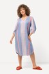 Kaftan, pruhy, oversize, výstřih do V, 3/4 rukávy