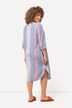 Kaftan, pruhy, oversize, výstřih do V, 3/4 rukávy