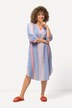 Kaftan, pruhy, oversize, výstřih do V, 3/4 rukávy