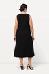Robe en jersey, sans manches. Décolleté carré. Coupe évasée
