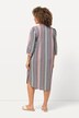 Kaftan, motiefstrepen, oversized, V-hals, 3/4-mouwen