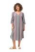 Kaftan, pruhy, oversize, výstřih do V, 3/4 rukávy