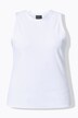 Ribtop, satijnen randen, Slim, ronde hals, mouwloos
