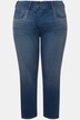 Jean Sarah avec pierres fantaisie, jambe étroite et taille stretch confortable