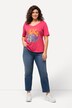 Jean Sarah avec pierres fantaisie, jambe étroite et taille stretch confortable