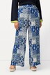 Pantalon Rose, mélange d'imprimés. Taille confortable et jambe droite.