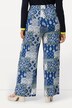 Pantalon Rose, mélange d'imprimés. Taille confortable et jambe droite.