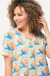Abstract Print Short Sleeve V-Neck Tee