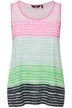 Top, pruhovaný přechod, A střih, kulatý výstřih, bez rukávů