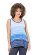 Top, pruhovaný přechod, A střih, kulatý výstřih, bez rukávů