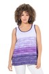 Top, pruhovaný přechod, A střih, kulatý výstřih, bez rukávů
