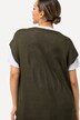 Gebreide bodywarmer, palmen, oversized, open model, mouwloos