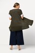 Gebreide bodywarmer, palmen, oversized, open model, mouwloos