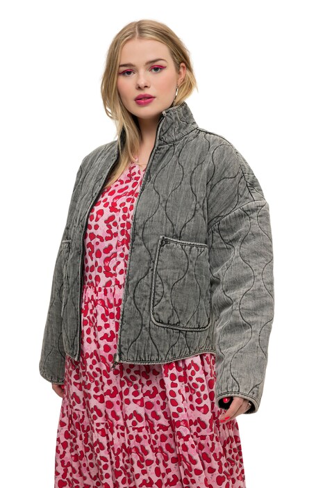 Prošívaná bunda, oversize, vintage, stojáček
