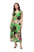 Maxi šaty, palmy, výstřih do V, bez rukávů