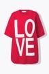 Camiseta, oversize, LOVE, media manga