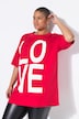 Camiseta, oversize, LOVE, media manga