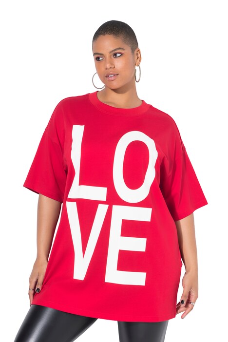 Oversize tričko, LOVE, kulatý výstřih, krátké rukávy