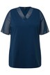 Tričko, šifonová léga, výstřih do V, šifonové krátké rukávy