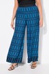 Pantalon, imprimé graphique. Jambe large et taille élastique