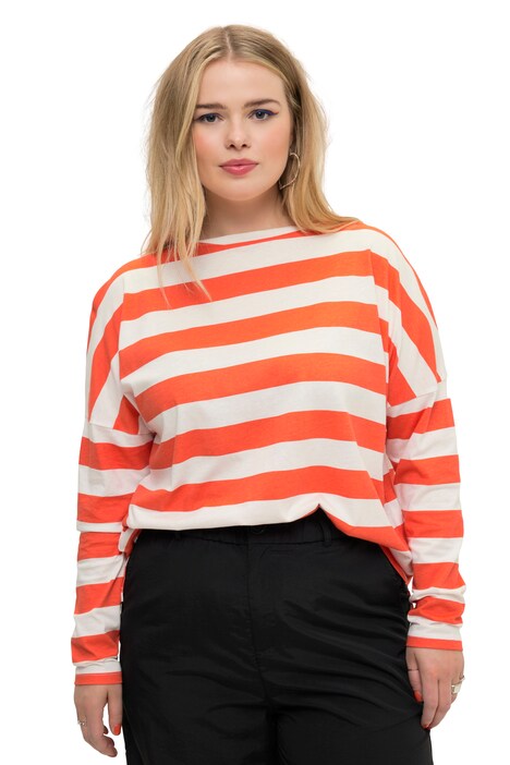 Oversize tričko, pruhy, kulatý výstřih, krátké rukávy
