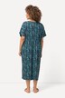 Jersey-midikjole, oversized, V-hals, korte ermer