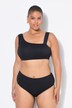 Slip a vita alta del bikini con texture a righe