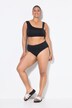 Slip a vita alta del bikini con texture a righe