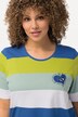 T-shirt à col rond et manches courtes. Broderie cœur et rayures.