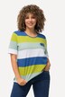 T-shirt à col rond et manches courtes. Broderie cœur et rayures.