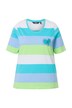Tričko, pruhy, výšivka, kulatý výstřih, krátké rukávy