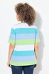 T-skjorte, striper rundt, broderi, rund hals, halvermer