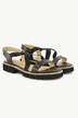 Leren sandalen, elastische bandjes, wijdte H