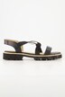 Leren sandalen, elastische bandjes, wijdte H