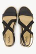 Leren sandalen, elastische bandjes, wijdte H