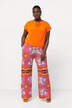 Pantalon slinky en jersey piqué. Jambe large et taille élastique