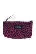 Kosmetická taška, prošívaná, leopardí potisk, zip, barevná podšívka