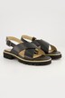 Leren sandalen, gekruiste bandjes, wijdte H