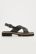 Leren sandalen, gekruiste bandjes, wijdte H