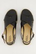 Leren sandalen, gekruiste bandjes, wijdte H